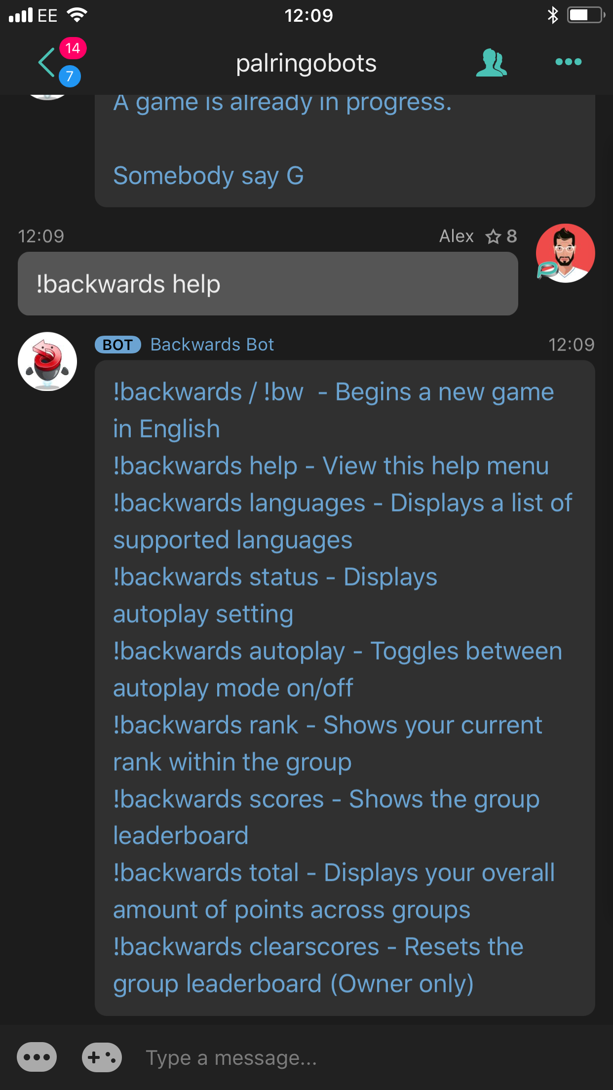 Backwards Bot